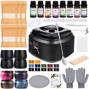 DANIAU Candle Making Kit for Adults, Digital Wax Melt Warmer DIY Starter Candle Making Supplies (Full Kits)